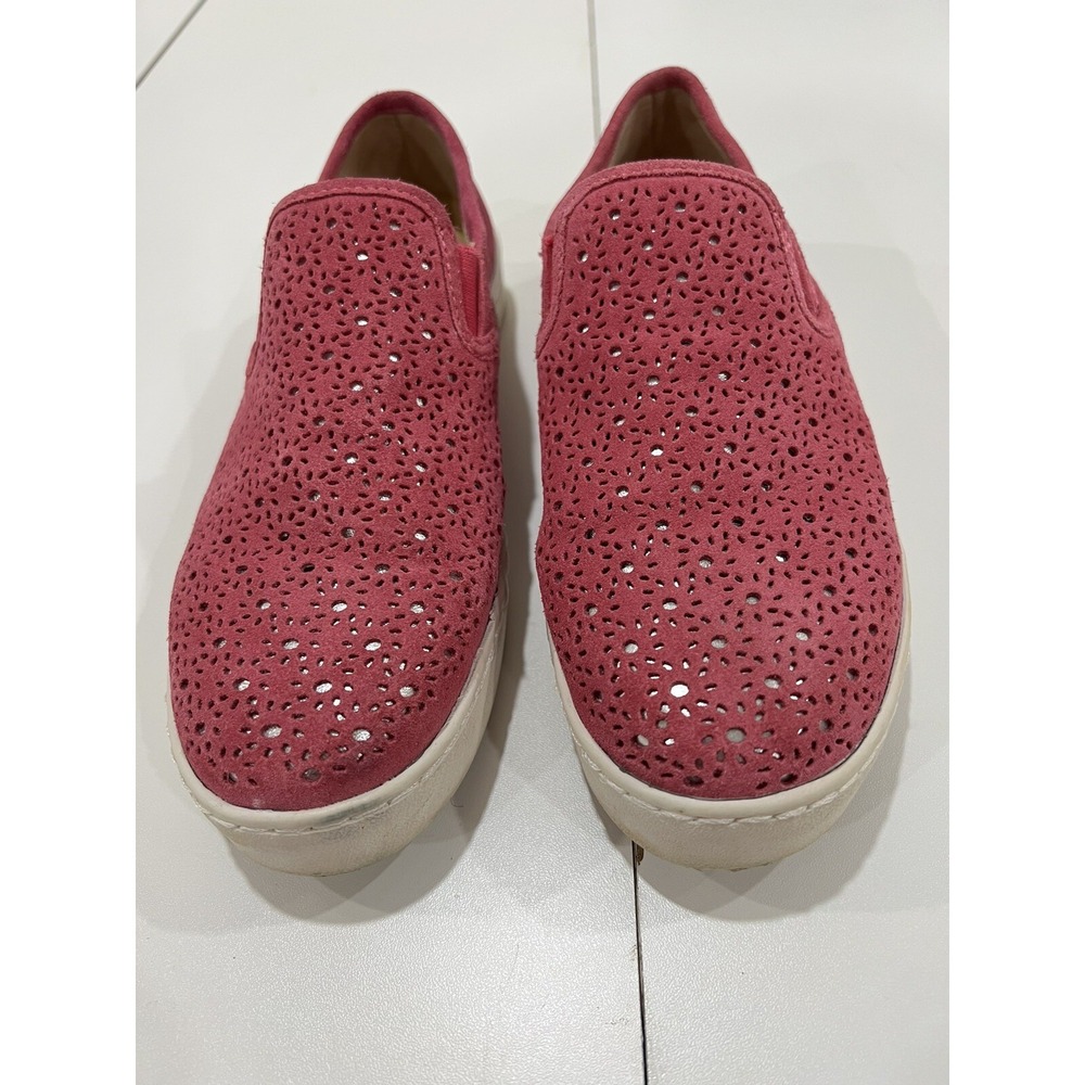 Jack Rogers Ronnie Suede Slip-on Sneaker Shoe  Raspberry Pink Women's Size 8.5